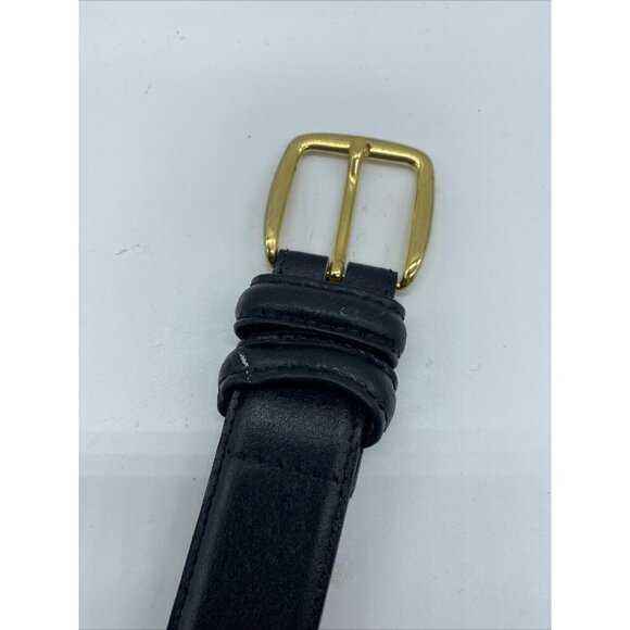 Black Genuine Leather Belt Men's Size 40 Made In Italy 1745-00 - Picture 3 of 10